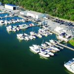 Dock Drone View Lighthouse Marina
